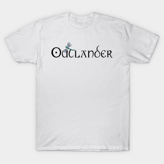 Outlander with Dragonfly T-Shirt by Gsallicat